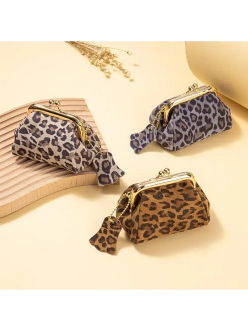 Vintage Leather Mini Coin Purse - Cute Kiss Lock Jewelry Organizer for Women